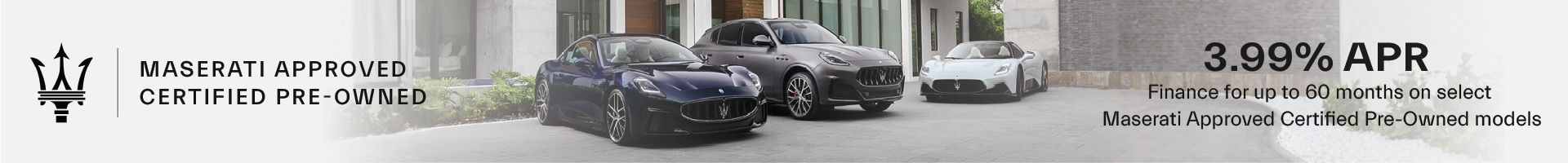4.99% APR on Select Maserati Approved Certified Pre-Owned